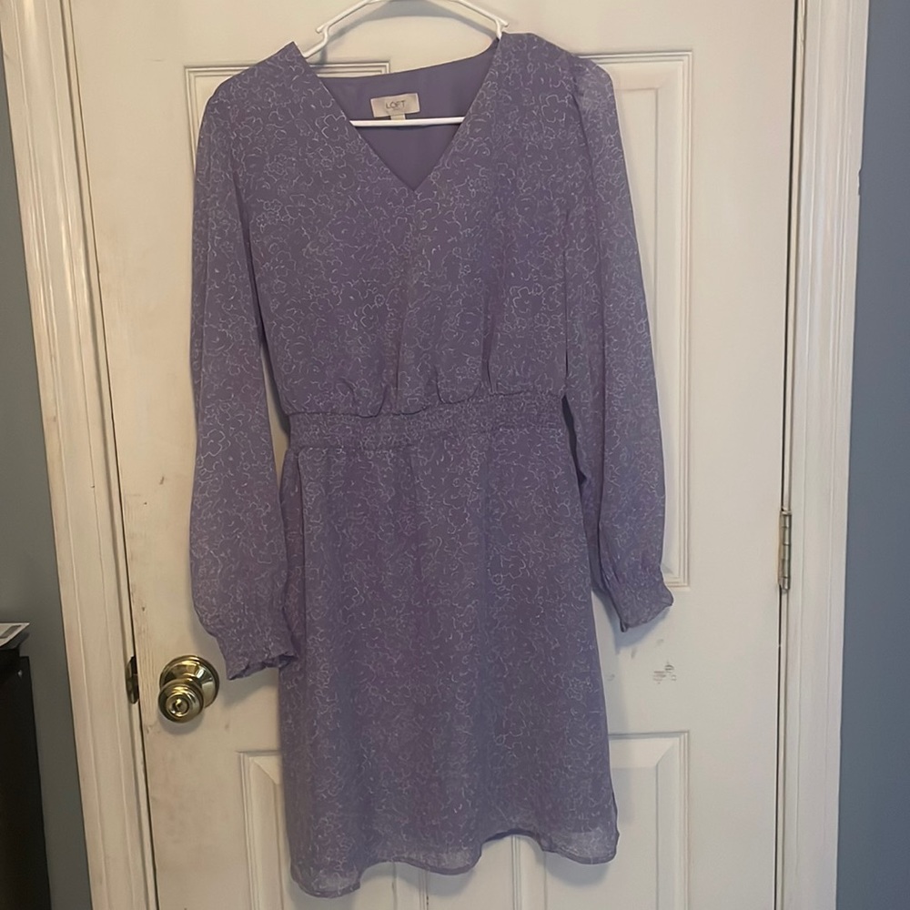 NWOT Purple Loft sun dress, S